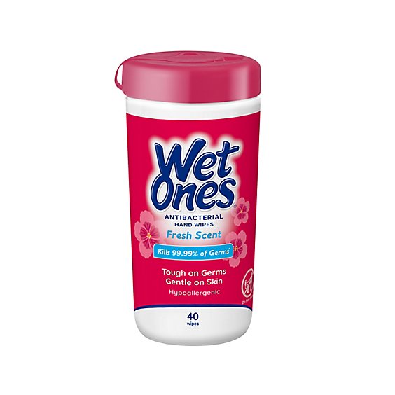 Wet Ones Fresh Scent Antibacterial Hand Wipes Canister - 40 Count